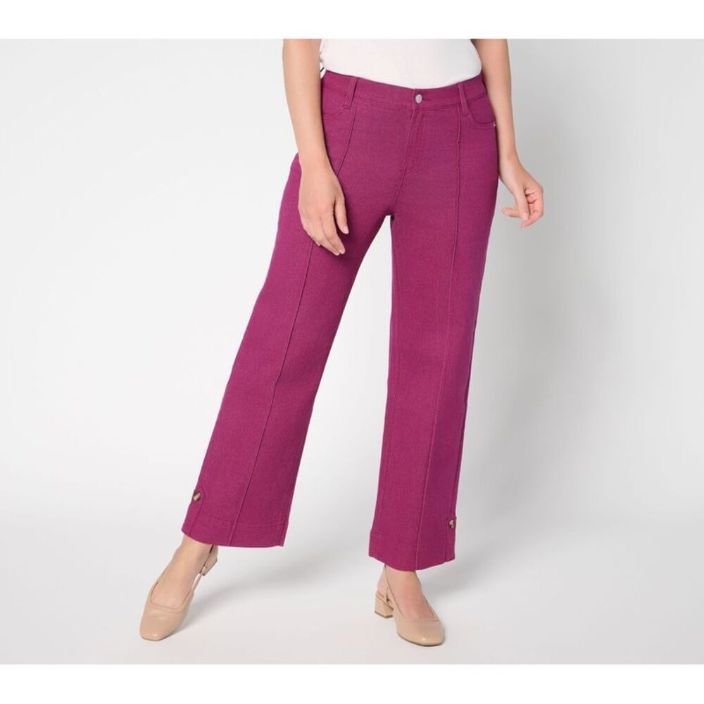 Denim & Co. Women's Plus Sz Pants 20 Color Classic Full Length Red A698536